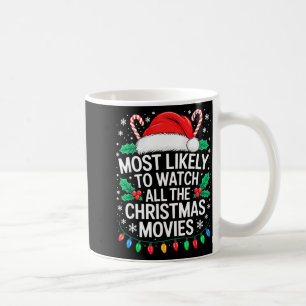 Most Likely To Watch All The Christmas Movies Shir Coffee Mug