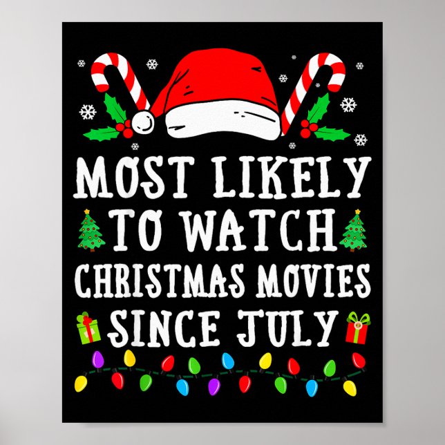 Most Likely To Watch Christmas Movies Since July C Poster (Front)