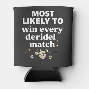 Most Likely to Win Every Dreidel Match Hanukkah Can Cooler
