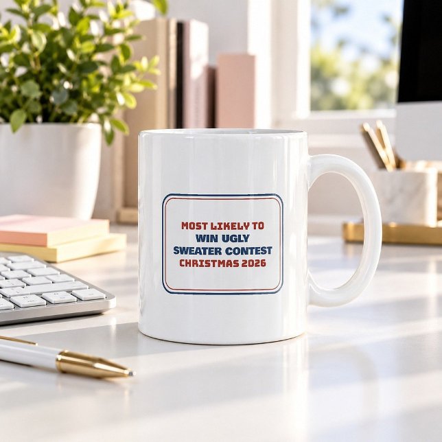 Most Likely To Win Ugly Sweater Contest Mug (Creator Uploaded)
