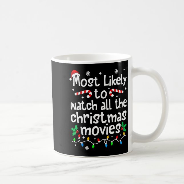 Most Likely Watch All The C-hristmas Movies Matchi Coffee Mug (Right)