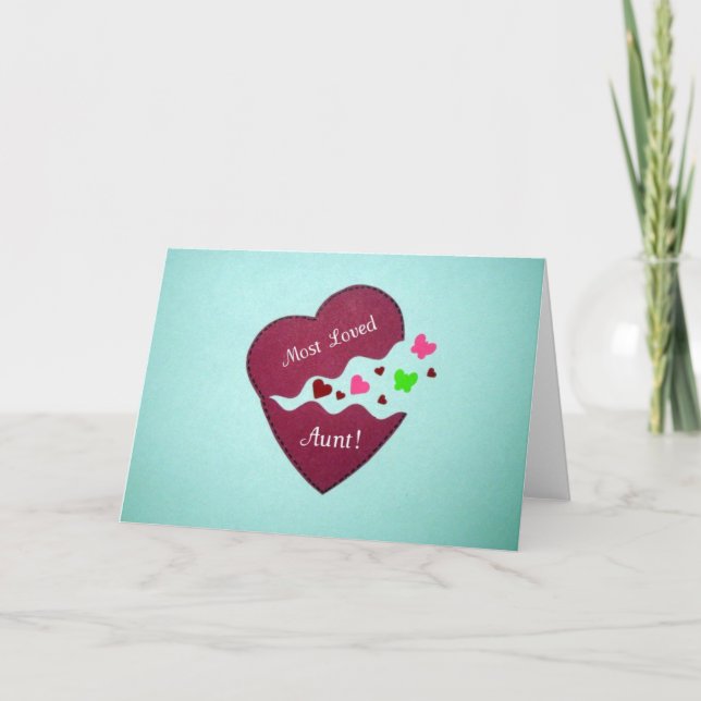 Most loved Aunt! Holiday Card (Front)