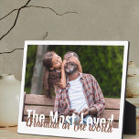 Most Loved Grandad in the World Editable Photo Plaque<br><div class="desc">Modern photo plaque for the most loved grandad in the world. The photo template is set up for you to add your favorite photo, which is displayed in landscape format. The wording is fully editable and currently reads "The Most Loved Grandad in the world" and you easily edit this to...</div>