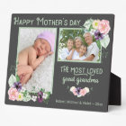 Most Loved Great Grandma - Floral Frame 2 Photo