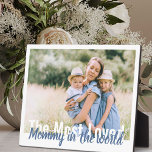 Most Loved Mummy in the World Editable Photo Plaque<br><div class="desc">Modern photo plaque for the most loved mummy in the world. The photo template is set up for you to add your favourite photo, which is displayed in landscape format. The wording is fully editable and currently reads "The Most Loved Mummy in the world" and you easily edit this to...</div>