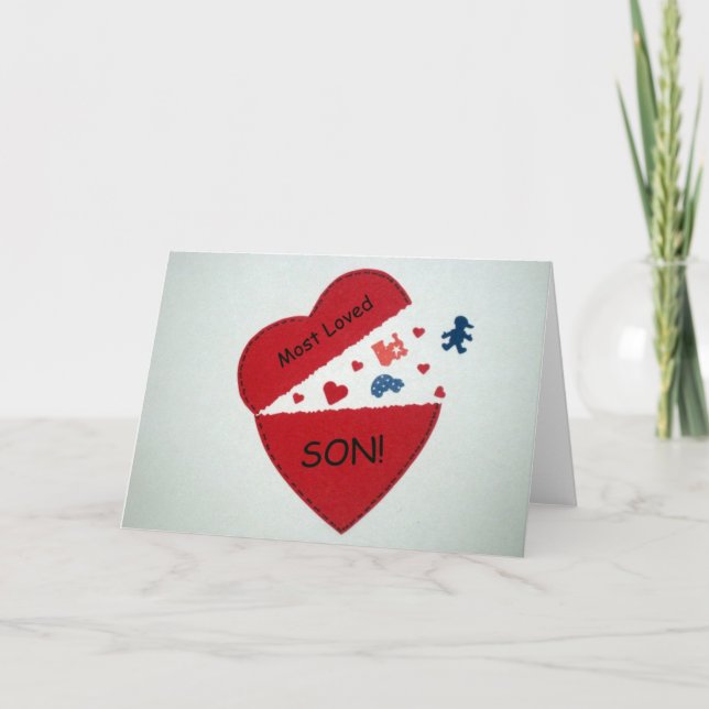 Most loved Son! Holiday Card (Front)