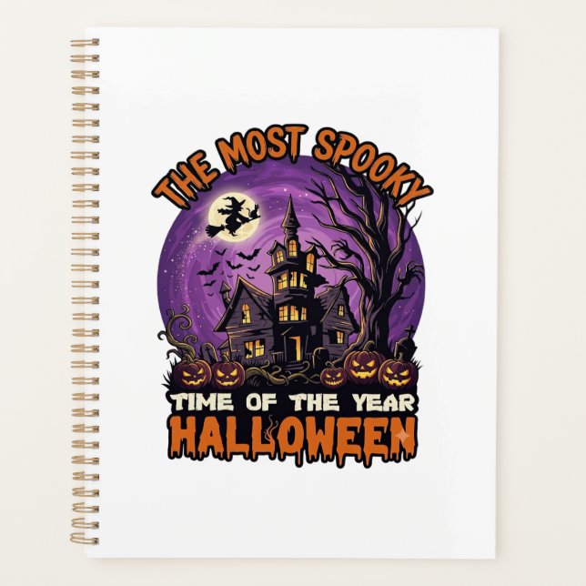 Most Spooky Halloween Haunted House Witch Pumpkins Planner (Front)