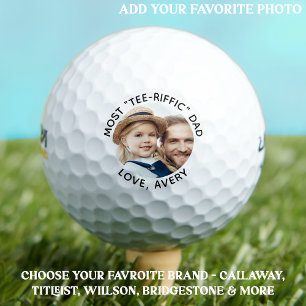 Most TEE-RIFFIC DAD - Golfer - Personalised Photo Golf Balls