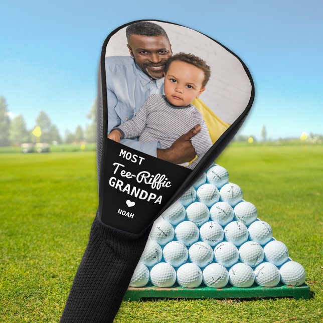 Most Tee-Riffic GRANDPA Personalised Golfer Photo Golf Head Cover (Creator Uploaded)