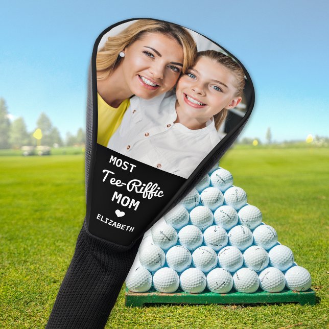 Most Tee-Riffic MOM Personalised Golfer Photo Golf Head Cover (Creator Uploaded)