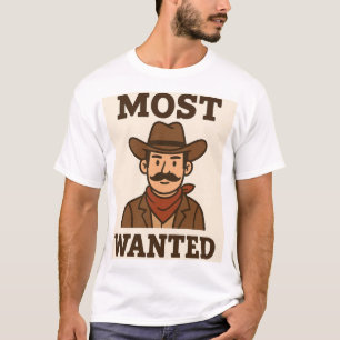 MOST WANTED – Vintage Cowboy Style T-Shirt