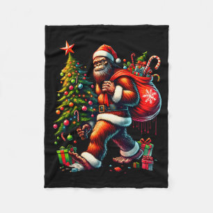 Most Wonderful Christmas Bigfoot Christmas Tree Li Fleece Blanket