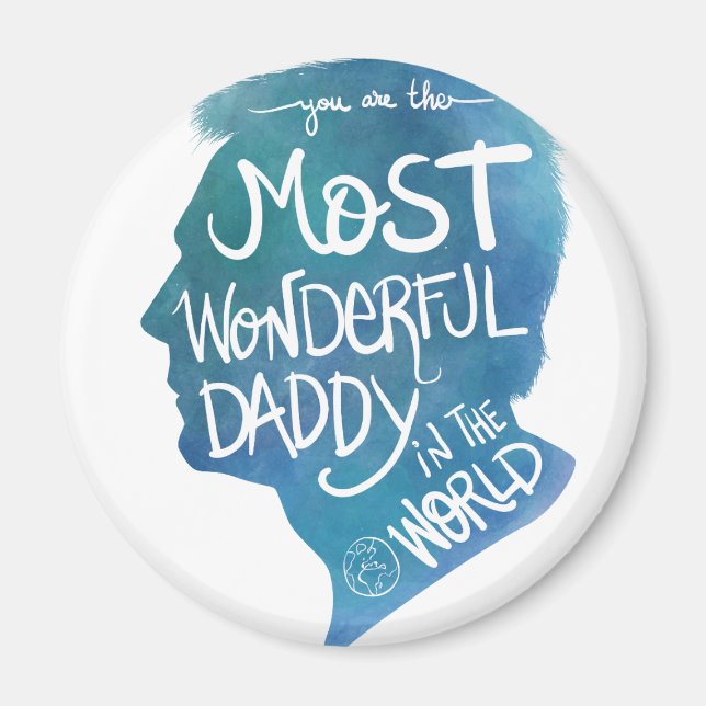 Most wonderful daddy magnet (Front)