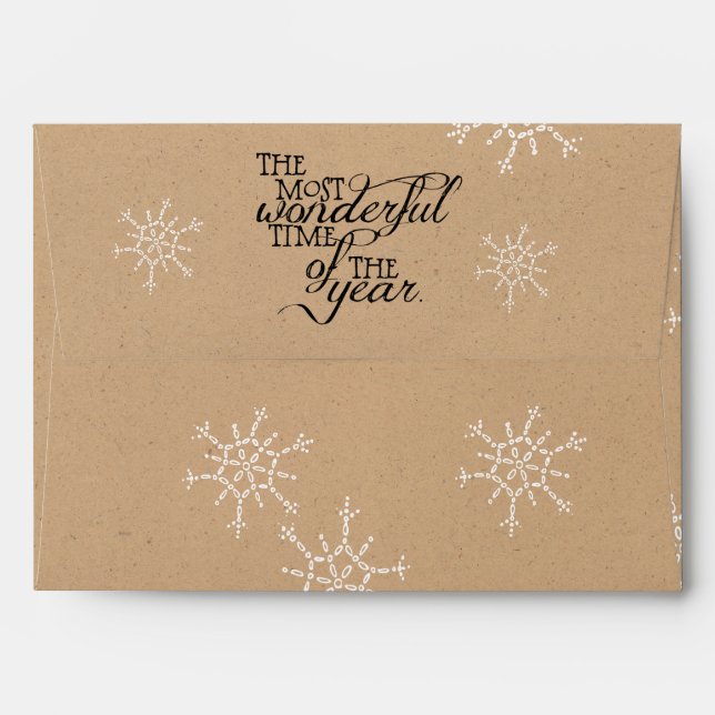 Most Wonderful Time Christmas Envelope (Back (Top Flap))