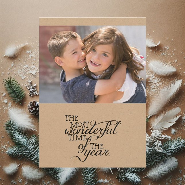Most Wonderful Time Christmas Holiday Card (Creator Uploaded)
