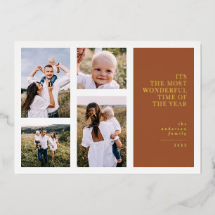 Most wonderful time christmas multi photo  announc