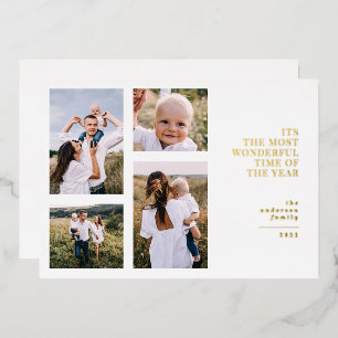 Most wonderful time christmas multi photo  foil ho