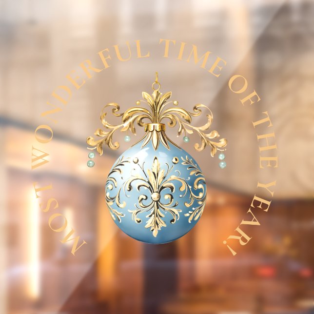 Most Wonderful Time, Elaborate Blue Ornament (Sheet 2)