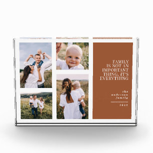 Most wonderful time elegant terracotta multi photo block