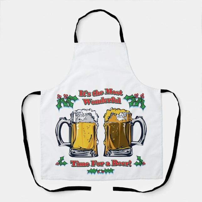 Most Wonderful Time for a Beer Apron (Front)