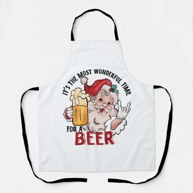 Most Wonderful Time for a Beer Apron (Front)