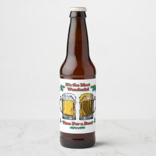 Most Wonderful Time for a Beer Bottle Label