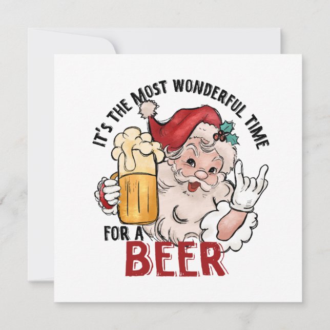 Most Wonderful Time for a Beer Invitation (Back)