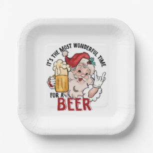 Most Wonderful Time for a Beer Paper Plate