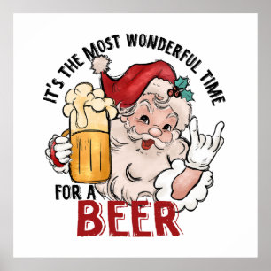 Most Wonderful Time for a Beer Poster