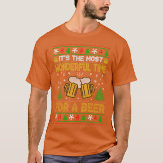 Most Wonderful Time for a Beer Ugly chritmas sweat T-Shirt