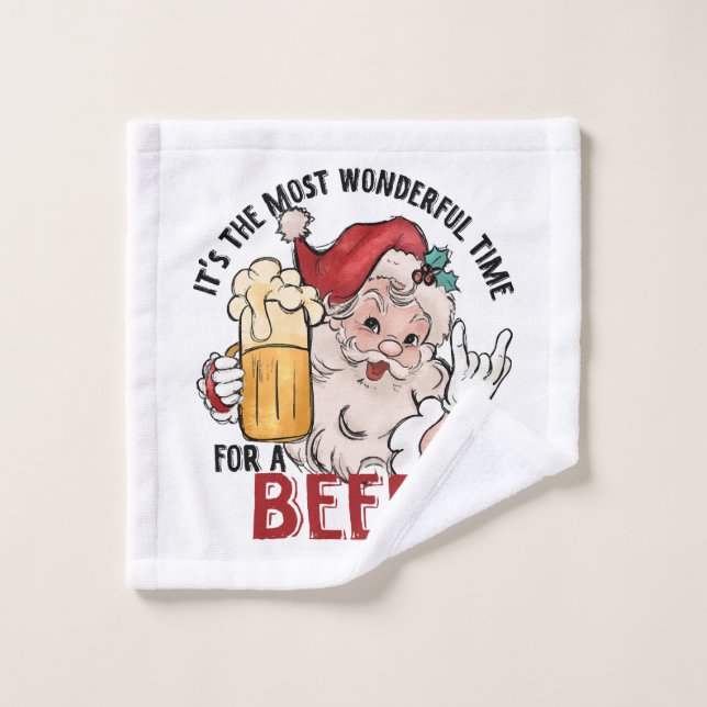 Most Wonderful Time for a Beer Wash Cloth (Wash Cloth)