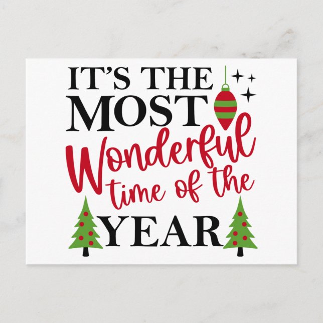 Most Wonderful Time Holiday Postcard (Front)