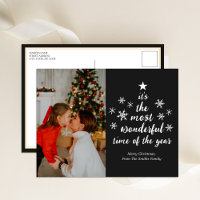 Most Wonderful Time of The Year Black Script Photo