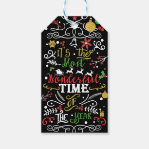 Most Wonderful Time of the Year Christmas Favour Gift Tags