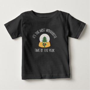 Most wonderful time of the year Christmas Globe Baby T-Shirt