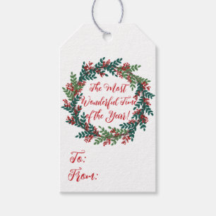 Most Wonderful Time of the Year Christmas Names Gift Tags