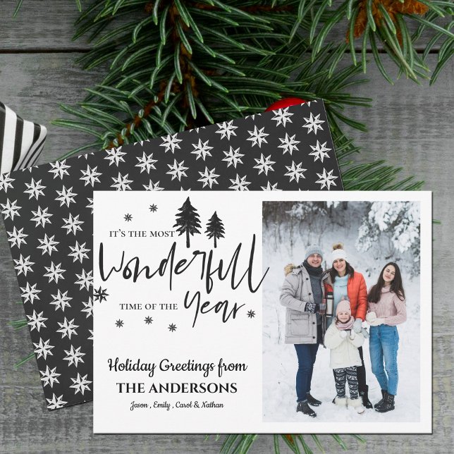 Most wonderful time Of The Year  Christmas Photo Holiday Card (Most wonderful time Of The Year Christmas Photo Holiday Card)