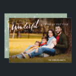 Most Wonderful Time of the Year Christmas Photo Holiday Card<br><div class="desc">Add your favourite full size photo on the front of the card and a smaller family photo with your greetings on the back. The design template is all set up ready for you to easily personalise with your family photos, names and well wishes. The typography overlay on the front reads...</div>