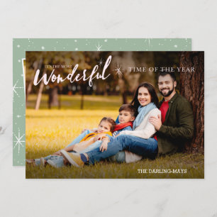 Most Wonderful Time of the Year Christmas Photo Holiday Card