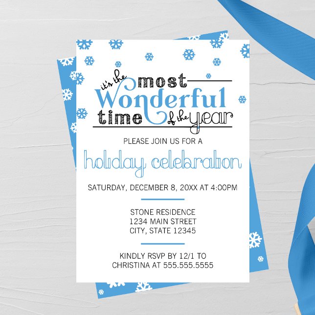 Most Wonderful Time of the Year Party Invitation (Creator Uploaded)