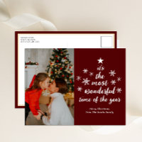 Most Wonderful Time of The Year Red Script Photo