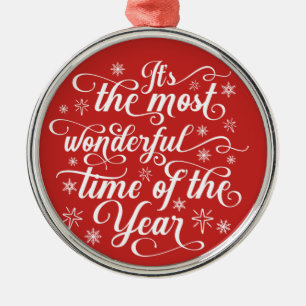 Most Wonderful Time of the Year Square Ornament