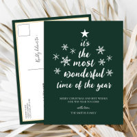 Most Wonderful Time of Year Green Script Non Photo