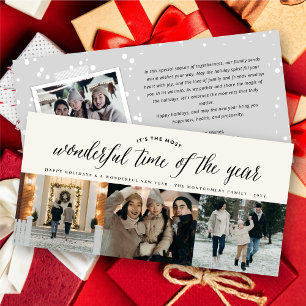 Most Wonderful Time Photo Collage Fun Holiday Card