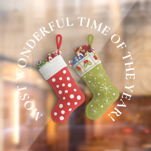 Most Wonderful Time, Red Green Christmas Stockings