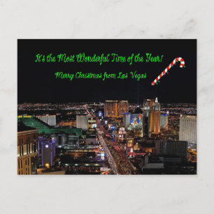 Most Wonderful Time Year Christmas Postcard