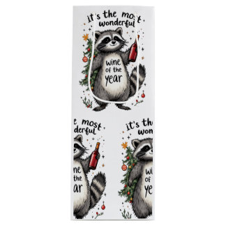 Most Wonderful Wine of the Year Racoon Gift Bag