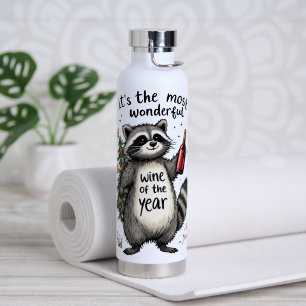 Most Wonderful Wine of the Year Racoon Water Bottle
