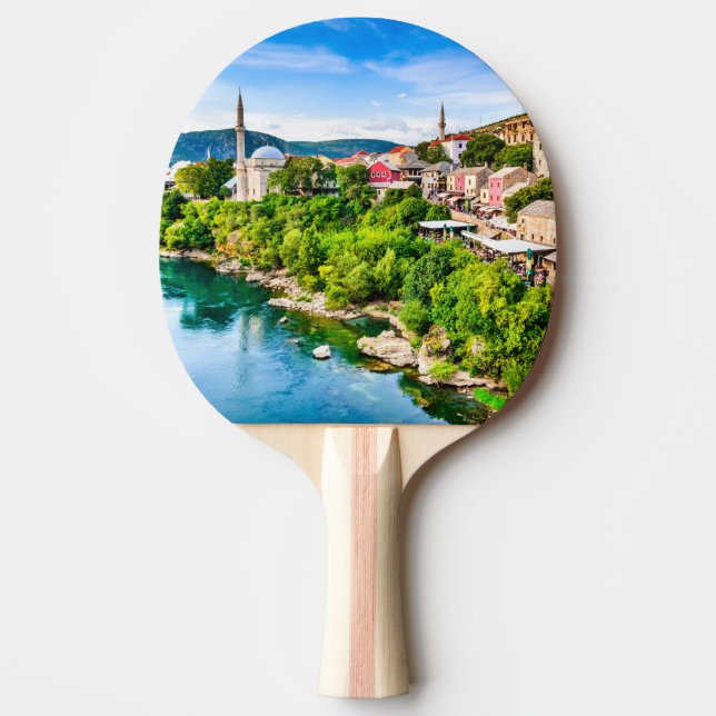 Mostar Bosnia and Herzegovina Ping Pong Paddle (Front)