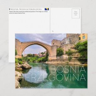 Mostar, Bosnia & Herzegovina Travel Postcard